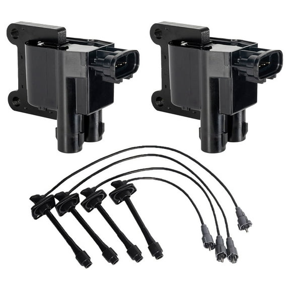 Set of 2 ISA Ignition Coil and Wire Set Compatible with Toyota 1997 1998 1999 2000 2001 Camry Solara 2.2L RAV4 2.0L Replacement for UF180 90919-22386