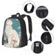 thumbnail image 2 of Balery Celestial Cat And Flowers Mochila para hombre y mujer - Tela Oxford 600D resistente - Gran capacidad, resistente al agua, ideal para la escuela, viajes y senderismo, 2 of 6