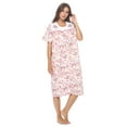 thumbnail image 2 of Casual Nights Women's Snap - Front House Dress Short Sleeve Woven Housecoat Duster Lounger Robe with Pockets, 2 of 5