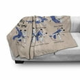 thumbnail image 3 of Jiu Jitsu Soft Flannel Fleece Blanket, Martial Arts Defense Techniques Sport Practice Theme Aikido Karate Judo, Cozy Plush for Indoor and Outdoor Use, 50" x 70", Blush Blue and Black, by Ambesonne, 3 of 6