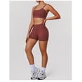thumbnail image 4 of PISONIC Women's Polka Dots Workout Set 2 Piece Sports Bra Tank High Waisted Biker Shorts Matching Yoga Outfit Set, 4 of 6