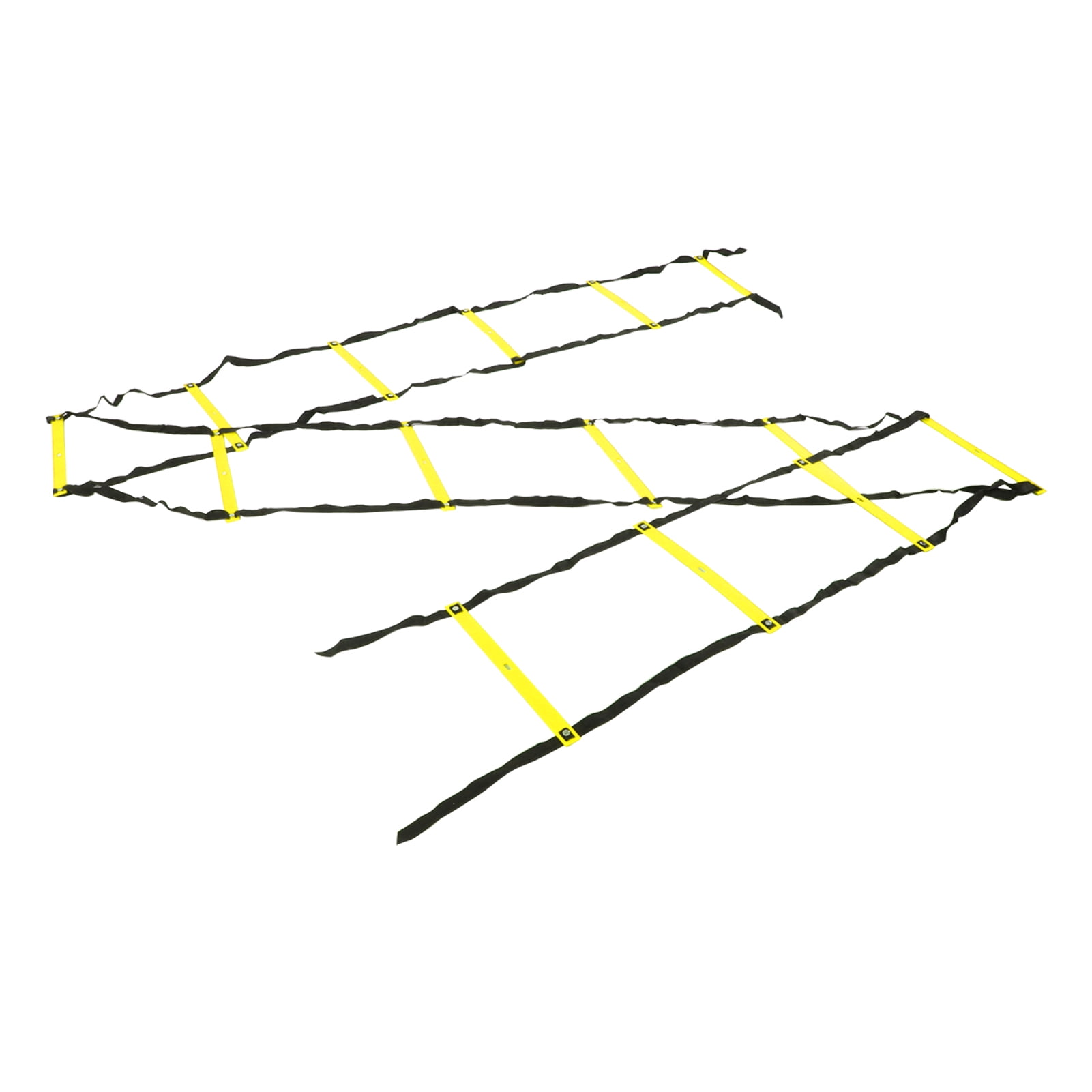 YAHHU 7M 14 Rung Agility Speed Ladder Stairs Yellow Fitness Soccer Football Speed Ladder Equipment for Outdoor and Indoor Athletic Training (18.5 inches / 47 cm)
