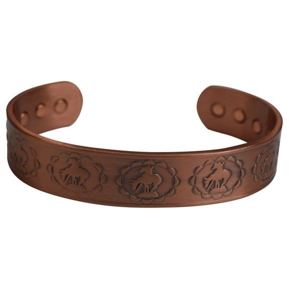New Pure Copper Magnetic Double Horse Logo Bracelet for Relieving Pain