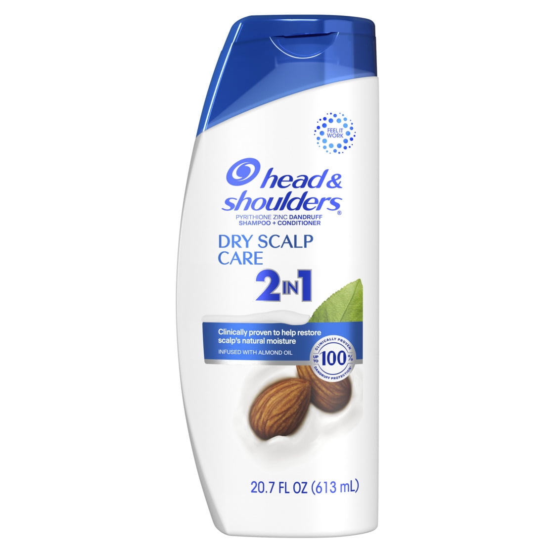 (4 pack) Head and Shoulders 2 in 1 Dandruff Shampoo and Conditioner, Dry Scalp Care 20.7 fl oz