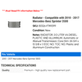 thumbnail image 2 of Radiator - Compatible with 2010 - 2017 Mercedes-Benz Sprinter 3500 2011 2012 2013 2014 2015 2016, 2 of 2