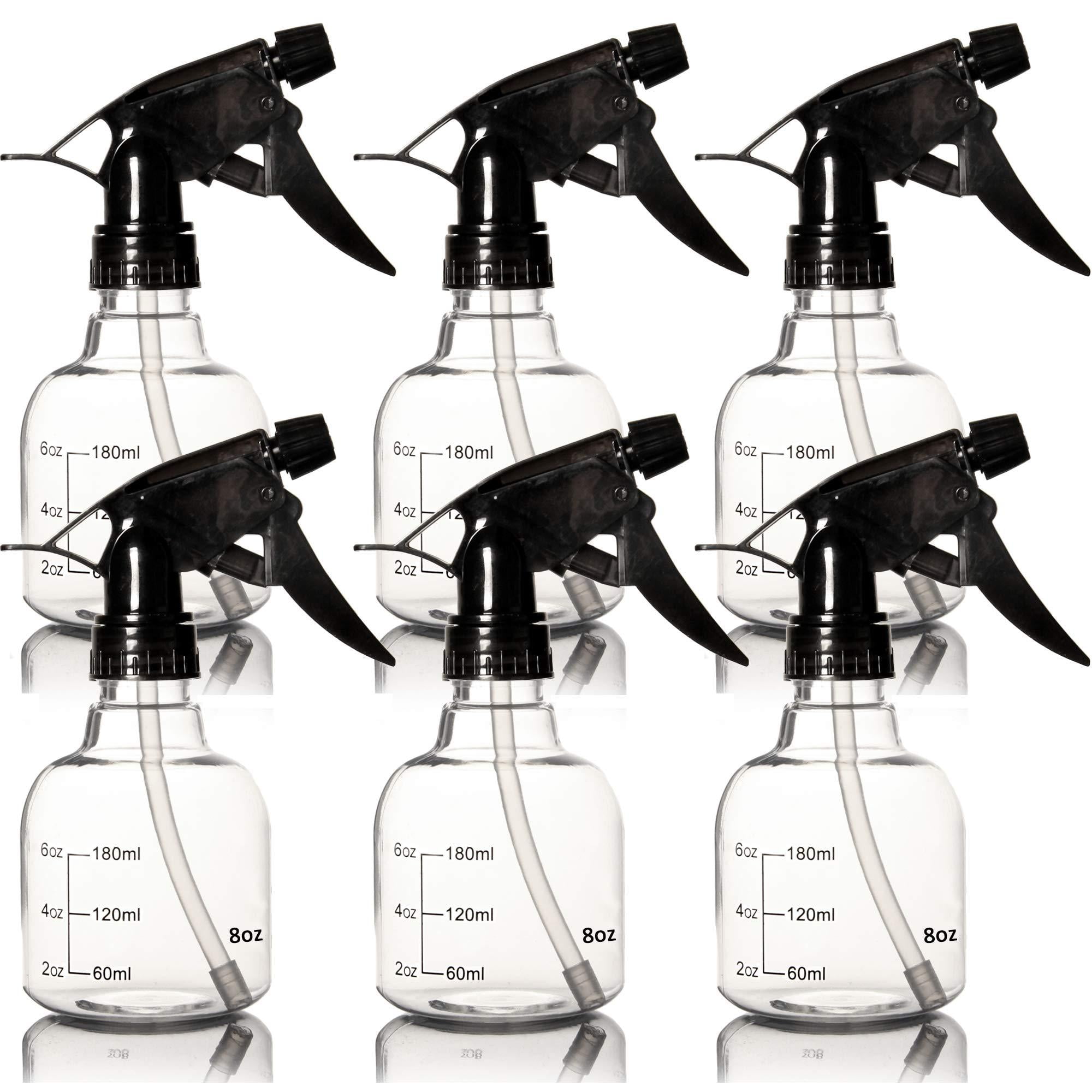 Youngever 6 Pack Empty Plastic Spray Bottles, Spray Bottles for Hair
