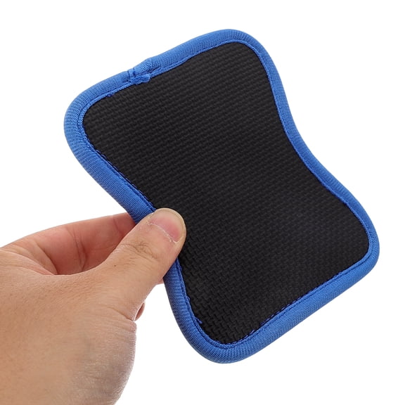 OUNONA Set of 2 Rubber Grip Pads for Barbells Weightlifting Neoprene Black Gym Workout Accessories