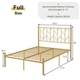 thumbnail image 3 of Gymax Full Size Platform Bed Frame Heavy-duty Metal Bed Frame w/Sturdy Metal Slat Support Gold, 3 of 10
