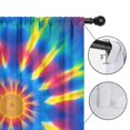 thumbnail image 4 of Blackout Kids Curtains,Rainbow Tie Dye Mandala Pattern Childrens Insulated Curtains Set Of 2,Bedroom Essentials,Toddler Room Decor 52"x63", 4 of 5