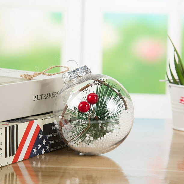RKSTN christmas ornaments Decoration Transparent Christmas DIYT Ball Festival Pendant Gift Hollow Ball