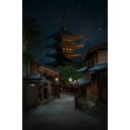 thumbnail image 2 of Vandewalle, Richard 13x18 White Modern Wood Framed Museum Art Print Titled - Kyoto Night, 2 of 4