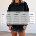 thumbnail image 3 of Jowdiw Womens Polka Dot Sweatshirt Color Block Long Sleeve Crew Neck Loose Pullover Top, 3 of 5