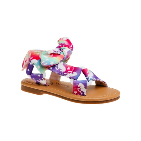 Nanette Lepore hook and loop Toddler Girl's Bow Open Toe Strap Sandals