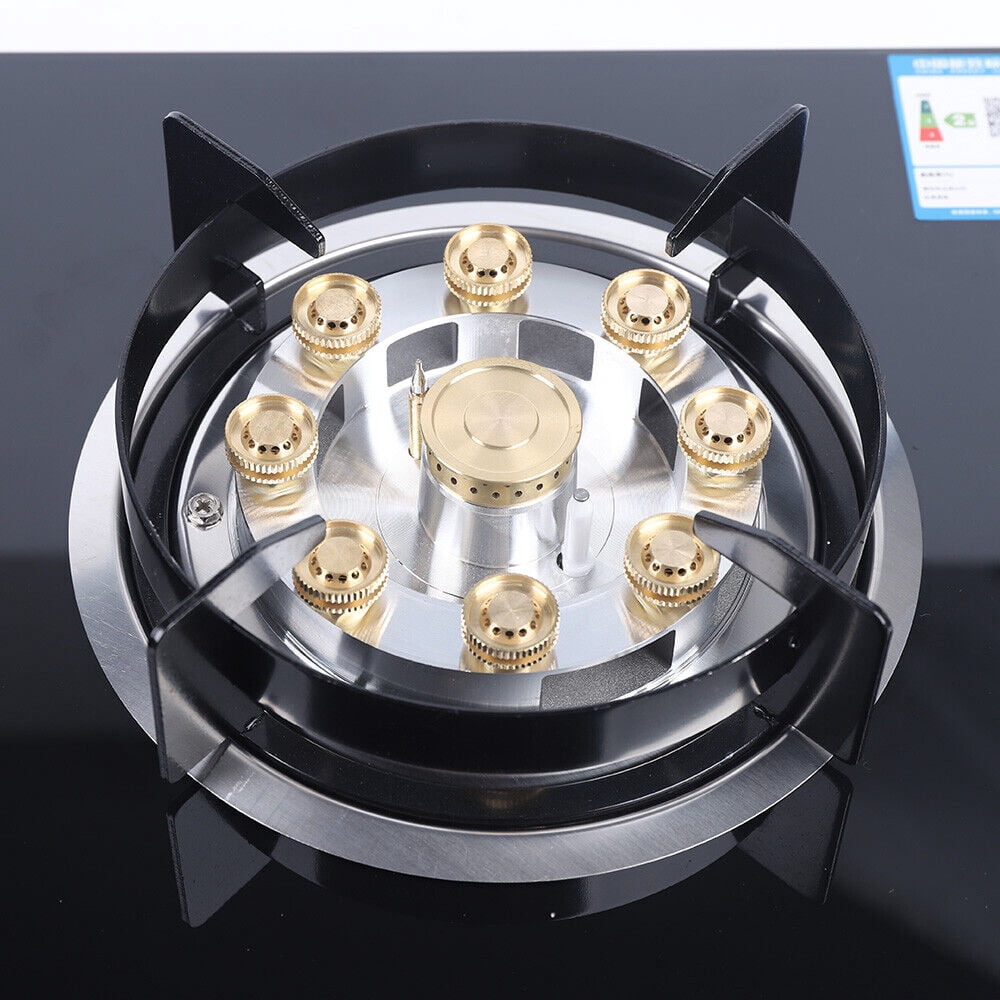 Miumaeov Gas Cooktop Cooking Stove 2 Burners Built-in Natural Gas Kitchen Cooker 730*410mm Black
