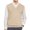 Camel, variant on Hevirgo Sleeveless Loose Warm Sweater Vest Men Solid Color V-neck Pullover Waistcoat for Daily Wear