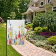 thumbnail image 5 of Spring Summer House Flag 28x40 Double Sided Daffodils Tulips and Dragonfly Garden Yard Flags Welcome Spring Rustic Farmhouse Outdoor Banner Party Home Decor, 5 of 6