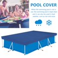 thumbnail image 3 of Swimming Pool Cover  Waterproof Dust-proof Pool Insulation Film Foldable   Rectangular Reusable Pool Protector for Family Swimming Pool Above Ground Swimming Pool Hot Tub, 3 of 5