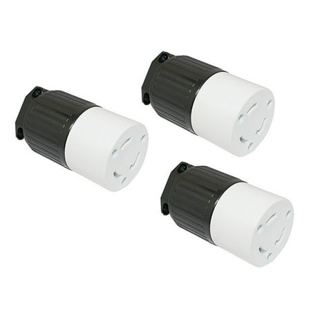 Female Twist Lock - 30 Amp 250 Volt Female Twist Lock 3 Wire Cord L6-30R 3 Pack