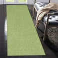 thumbnail image 2 of Home Queen Solid Beige Color Custom Size Runner Area Rugs Lime Green - 2'6" x 10', 2 of 2