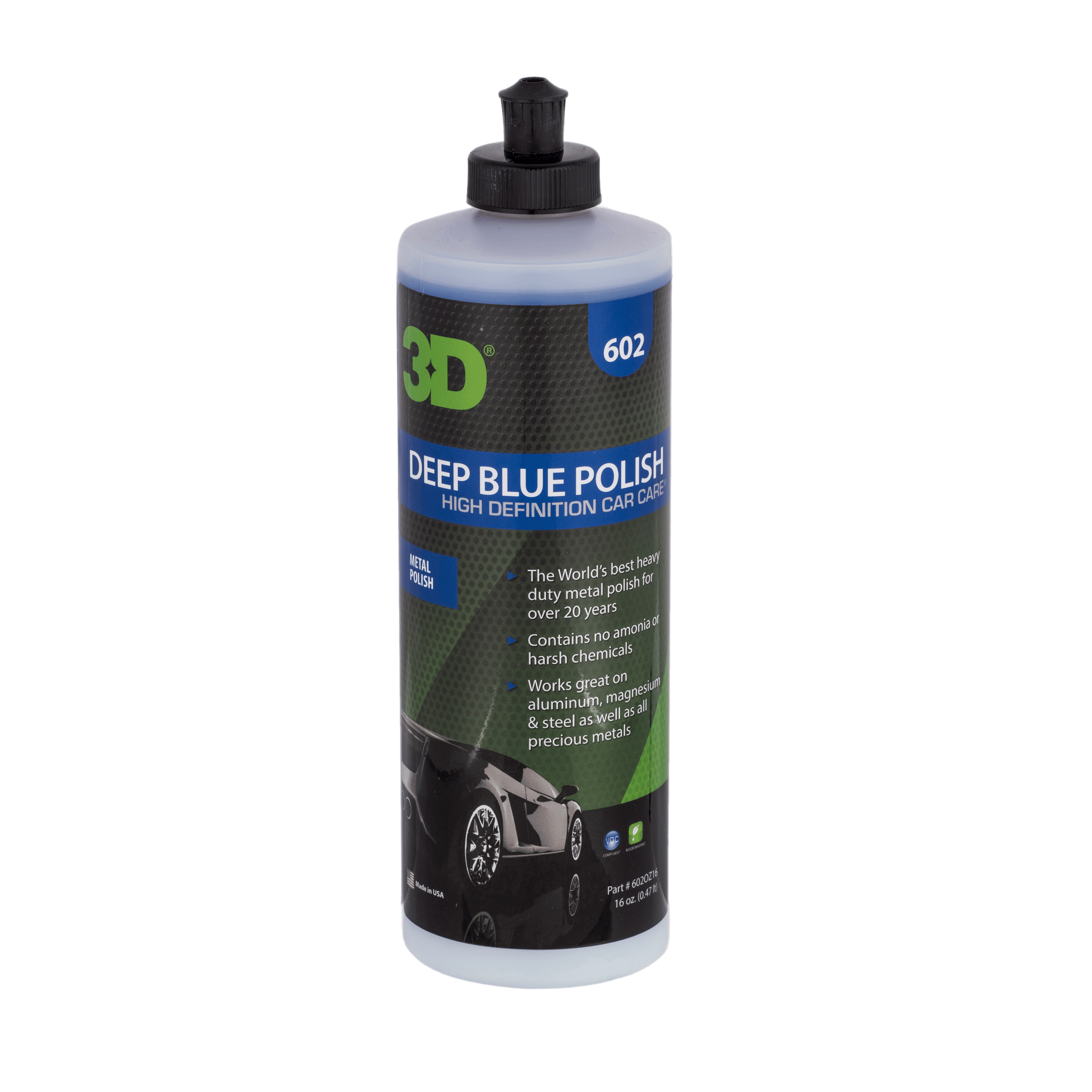 3D Metal Polish (Deep Blue) Wheel, Mags, Rim Cleaner, Metal Cleaner