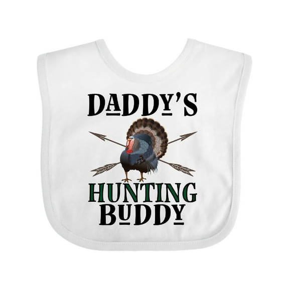 Inktastic Turkey Hunter Daddys Hunting Buddy Boys Baby Bib