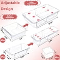 thumbnail image 3 of Kisportee 14 Pack Adjustable Makeup Drawer Organizer Set, Clear Plastic Stackable Desk Drawer Organizer Bins, Makeup Organizer for Vanity, Kitchen Utensils Storage, 3 of 10