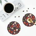 thumbnail image 5 of Balery 6 Pcs Winter Holiday Christmasleather Coasters Set, Drink Table Cup Coasters For Living Room Kitchen Coffee Decor, 5 of 9