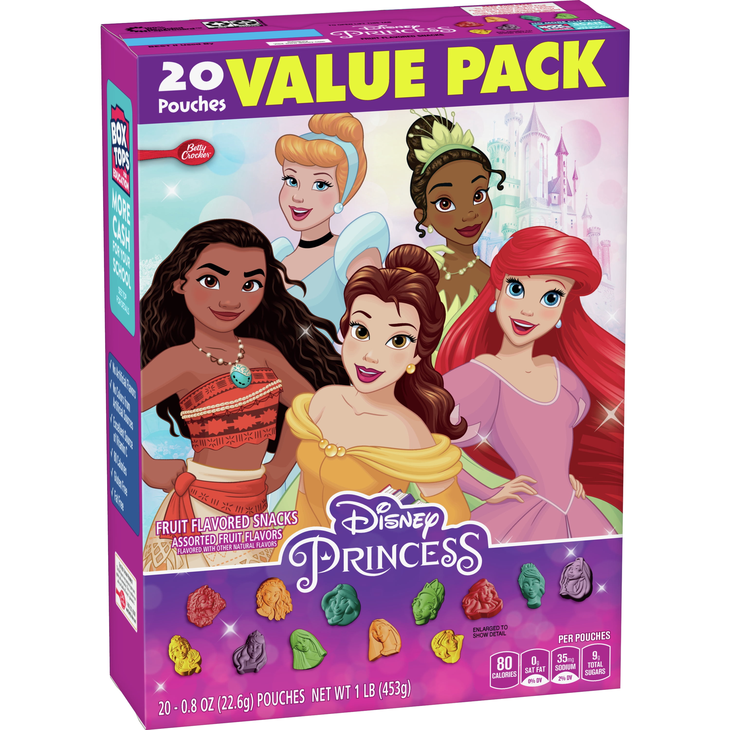 Disney Princess Fruit Flavored Snacks, Treat Value Pack, 20 Ct