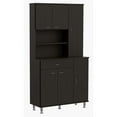 thumbnail image 1 of TUHOME Della 90 Kitchen Pantry  Engineered Wood Pantries in  Black, 1 of 11