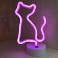 thumbnail image 4 of Neon Cat Light Sign Cat Neon Lights With Base Room Decor Battery And Usb Operated Neon Lights, 4 of 5