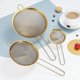 thumbnail image 2 of Gold Fine Mesh Strainer 3 Pieces Set, Golden Flour Sifter For Baking, Stainless Steel Clander, Matcha Tea Strainer, Gravy Separator, Stasher Sieve Pas, 2 of 4