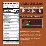 IQBAR Salted Chocolate Protein Bars - Vegan Energy Bars - High Fiber Vegan Snacks - 4 Count Box