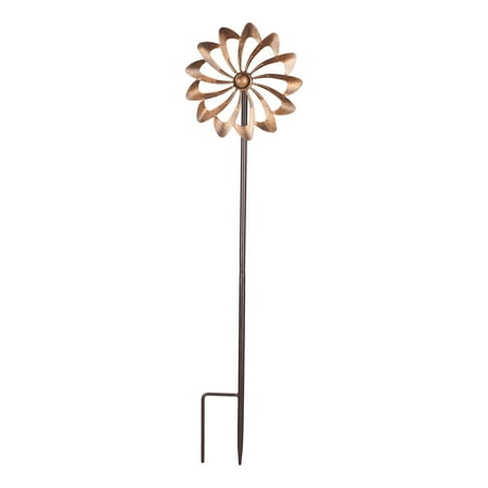 - Mainstays Double Flower Metal Wind Spinner in Bronze