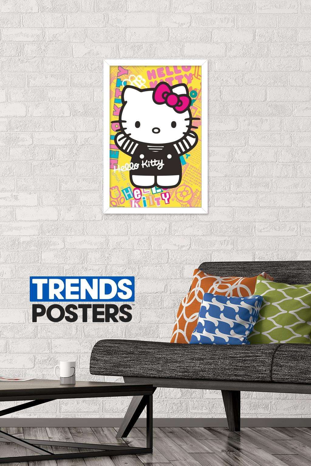Hello Kitty - Colorful Wall Poster, 14.725" x 22.375", Framed