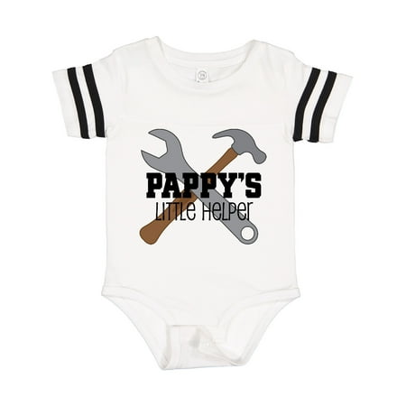 

Inktastic Pappy s Little Helper Grandchild Gift Baby Boy Bodysuit