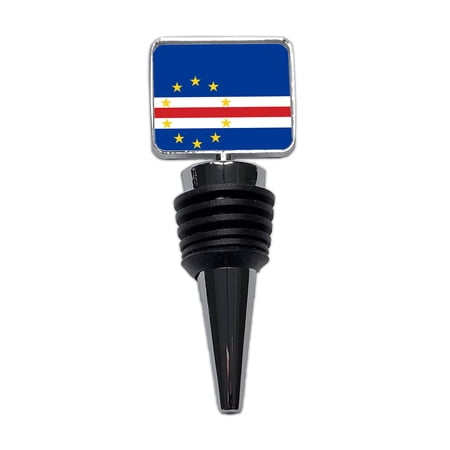 Cabo Verde Country Flag Wine Bottle Stopper Cap Plug