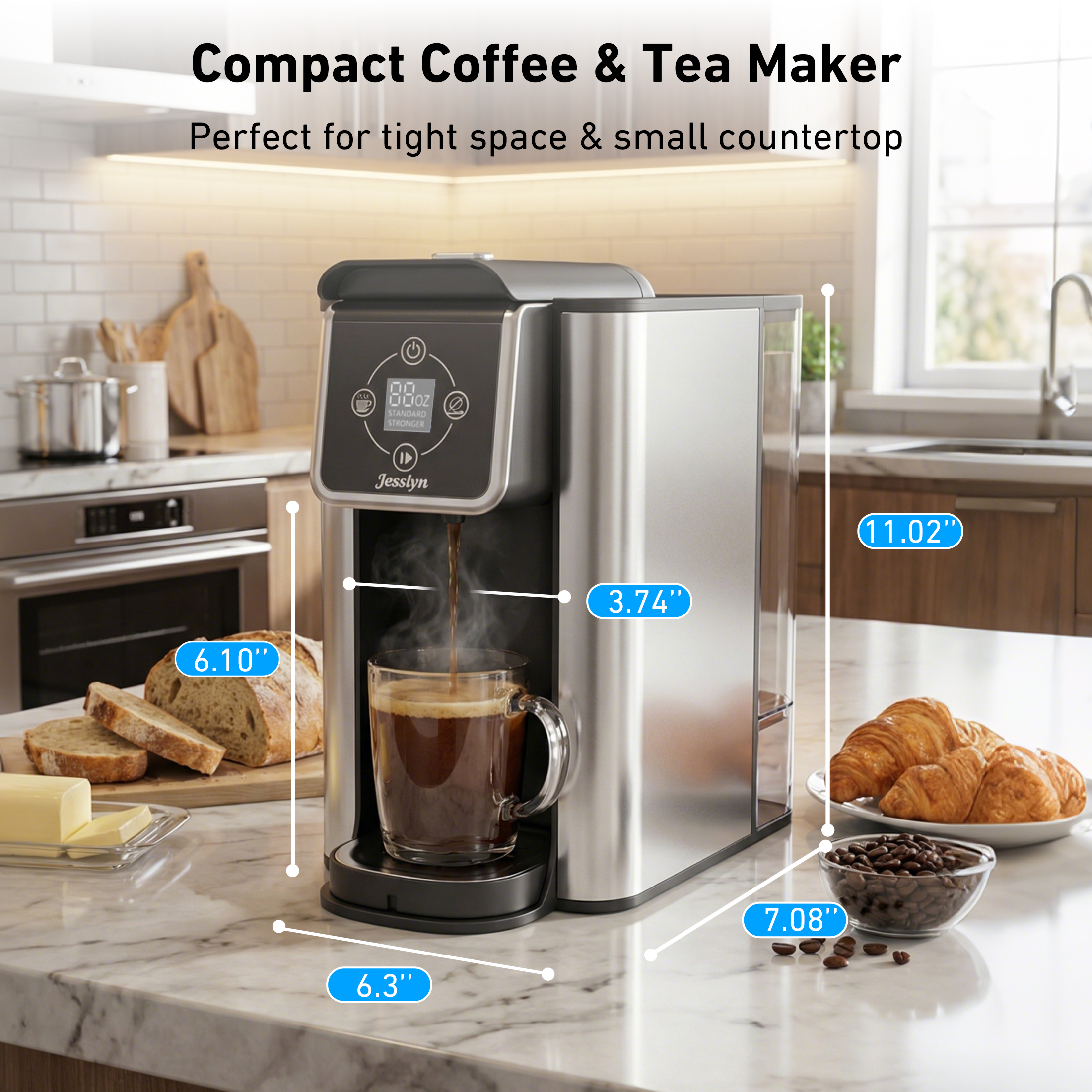 Jesslyn 3-in-1 Single Serve Coffee Maker with Grinder photo 8