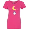 thumbnail image 3 of Inktastic Stardust Fairy, Cute Fairy, Fairy on a Swing, Moon Women's T-Shirt, 3 of 5