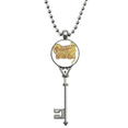 thumbnail image 1 of Graffiti Street Culture moto patrón amarillo Colgante Collar Vintage Llavero Plata Joyas Unbranded M, 1 of 3