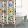 thumbnail image 4 of Pioneer Flower Floral Print Pattern Shower Curtain 36"x72", Bathroom Decorative Shower Curtain Set with 12 Hooks, Waterproof Washable, 4 of 6