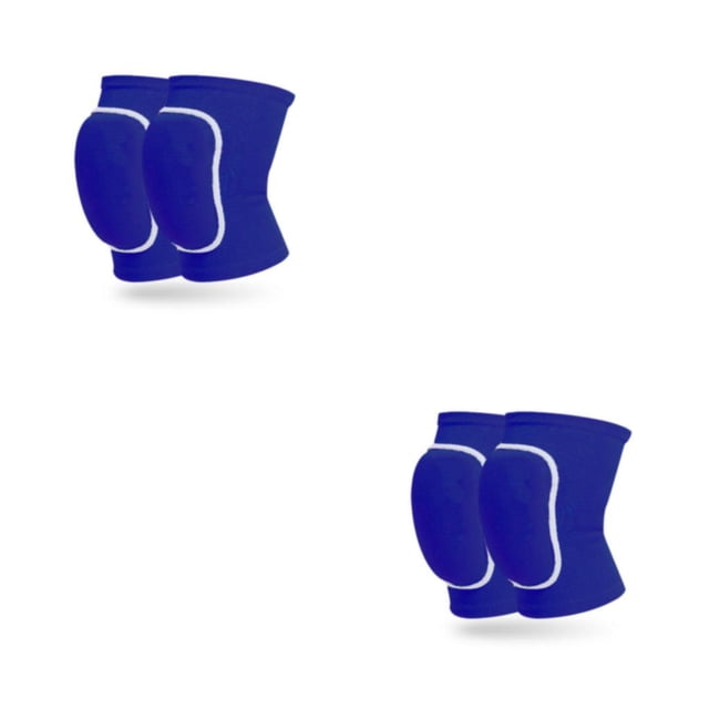 mmirethe 2pack/lot Sports Knee Pads - Polyester Made High Resiliency Anti-slid Volleyball Protector Blue M 2Set