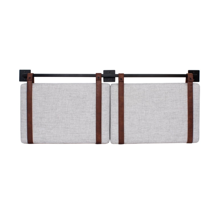 Nathan James Harlow Queen/Full Wall Mount Headboard, Light Gray photo 4