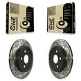 thumbnail image 1 of DS-One Paire de Rotors de Frein à Disque Arrière Enduits, Percés et Fendus pour Voiture Toyota Corolla Matrix Prius Prime Pontiac Vibe AWD-e Lexus CT200h Plug-In KD-100108, 1 of 11
