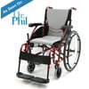 Karman S-115 Ergonomic Ultra Lightweight Manual Wheelchair with Quick Release Axles, Rose Red, 16" Seat Width