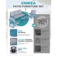 thumbnail image 2 of Harbweb 7-Piece HDPS Outdoor Sofa Patio Furniture Set, Blue Frame with Gray Cussion, 2 of 8