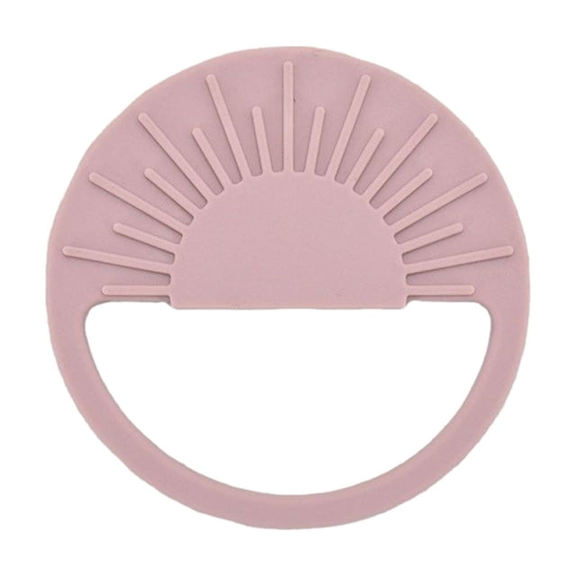 Juguete de silicona para bebés fácil de sujetar, molar para calmar las encías y satisfacer las necesidades, con asa integrada