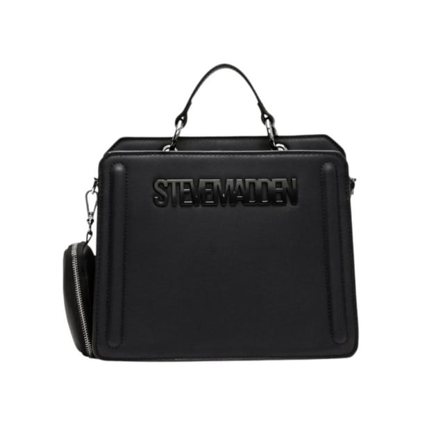 Bolsa tote Steve Madden color negro Piel 100%, con asa desmontable