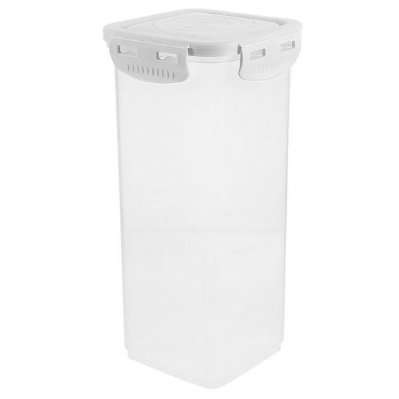 OULII Kitchen Yogurt Storage Container White Plastic Airtight Box for Beans Snack and Grains