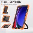 thumbnail image 5 of Case for Samsung Galaxy Tab A11+ 2025/Tab A9 Plus 2023 11 inch, 360 Rotating Stand Handle Pencil Holder Shoulder Strap Heavy Duty Shockproof Cover, Orange, 5 of 7