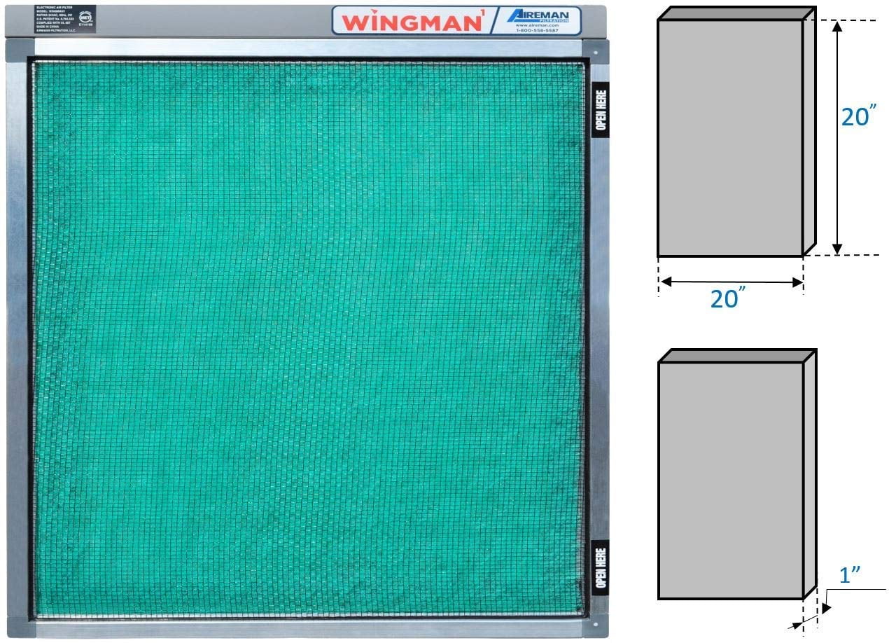 20x20x1 Electronic Air Filter - Homeowner Installed- Simply Replace Your Current AC Furnace Air Filter and PLUG IT IN!